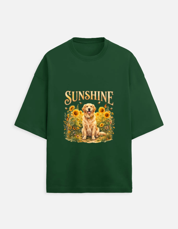 Sunshine Golden Retriever Shirt – Floral Dog Lover T-Shirt, Sunflower Golden Retriever Tee, Dog Mom Gift, Cottagecore Apparel