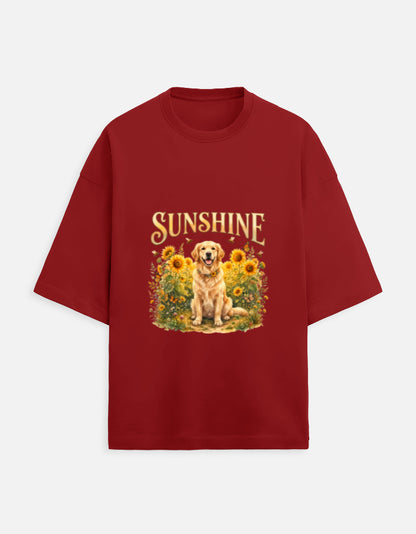Sunshine Golden Retriever Shirt – Floral Dog Lover T-Shirt, Sunflower Golden Retriever Tee, Dog Mom Gift, Cottagecore Apparel