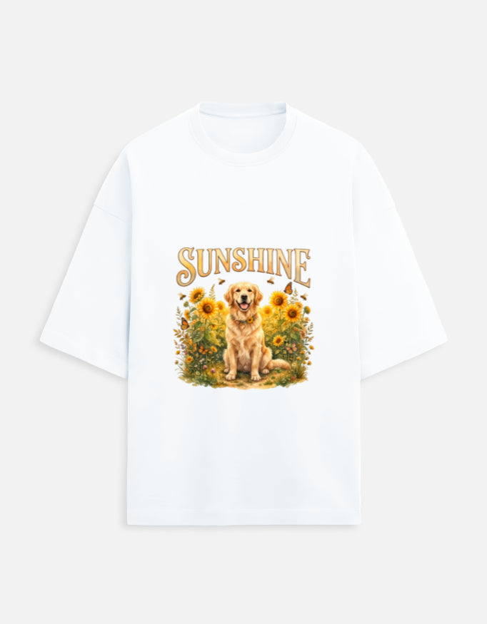 Sunshine Golden Retriever Shirt – Floral Dog Lover T-Shirt, Sunflower Golden Retriever Tee, Dog Mom Gift, Cottagecore Apparel