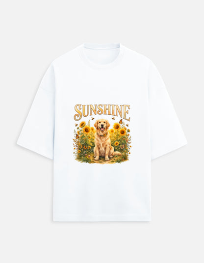 Sunshine Golden Retriever Shirt – Floral Dog Lover T-Shirt, Sunflower Golden Retriever Tee, Dog Mom Gift, Cottagecore Apparel