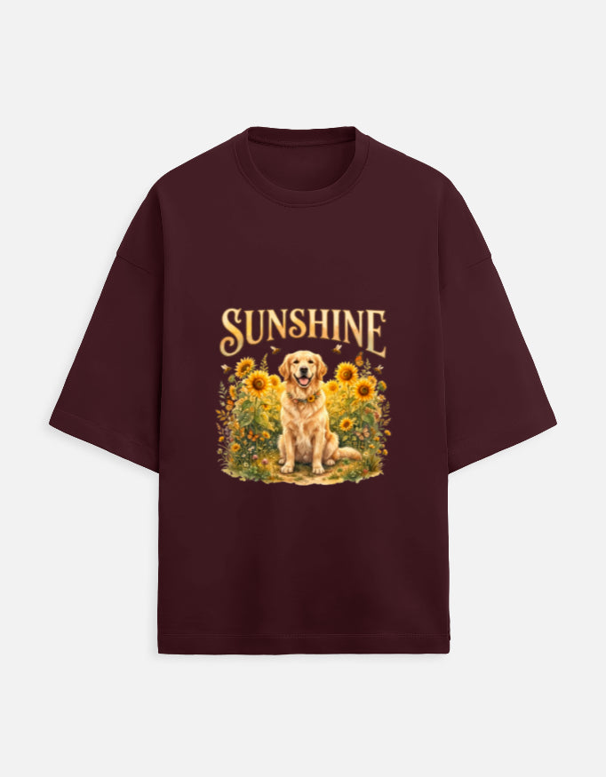 Sunshine Golden Retriever Shirt – Floral Dog Lover T-Shirt, Sunflower Golden Retriever Tee, Dog Mom Gift, Cottagecore Apparel