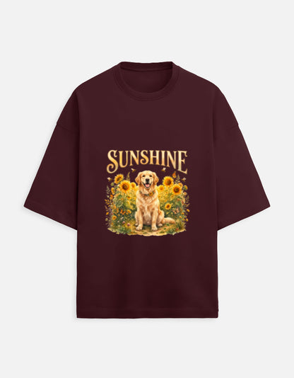 Sunshine Golden Retriever Shirt – Floral Dog Lover T-Shirt, Sunflower Golden Retriever Tee, Dog Mom Gift, Cottagecore Apparel