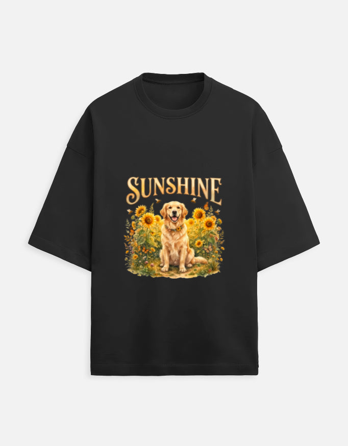 Sunshine Golden Retriever Shirt – Floral Dog Lover T-Shirt, Sunflower Golden Retriever Tee, Dog Mom Gift, Cottagecore Apparel