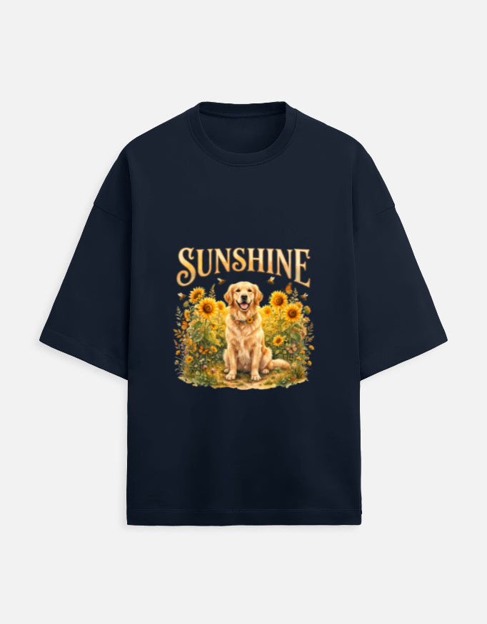 Sunshine Golden Retriever Shirt – Floral Dog Lover T-Shirt, Sunflower Golden Retriever Tee, Dog Mom Gift, Cottagecore Apparel