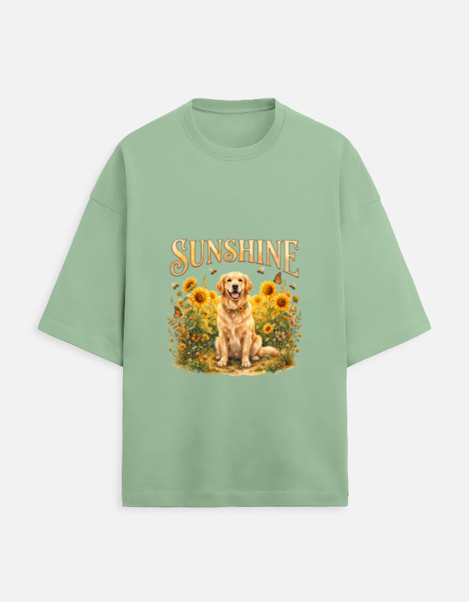 Sunshine Golden Retriever Shirt – Floral Dog Lover T-Shirt, Sunflower Golden Retriever Tee, Dog Mom Gift, Cottagecore Apparel