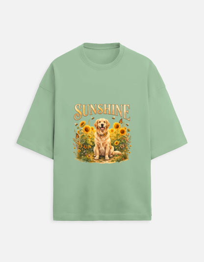 Sunshine Golden Retriever Shirt – Floral Dog Lover T-Shirt, Sunflower Golden Retriever Tee, Dog Mom Gift, Cottagecore Apparel