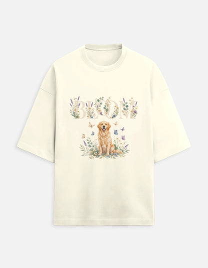 Bloom Golden Retriever Shirt – Floral Dog Lover T-Shirt, Cottagecore Golden Retriever Tee, Dog Mom Gift, Botanical Puppy Shirt