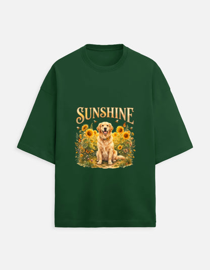 Sunshine Golden Retriever Shirt – Floral Dog Lover T-Shirt, Sunflower Golden Retriever Tee, Dog Mom Gift, Cottagecore Apparel